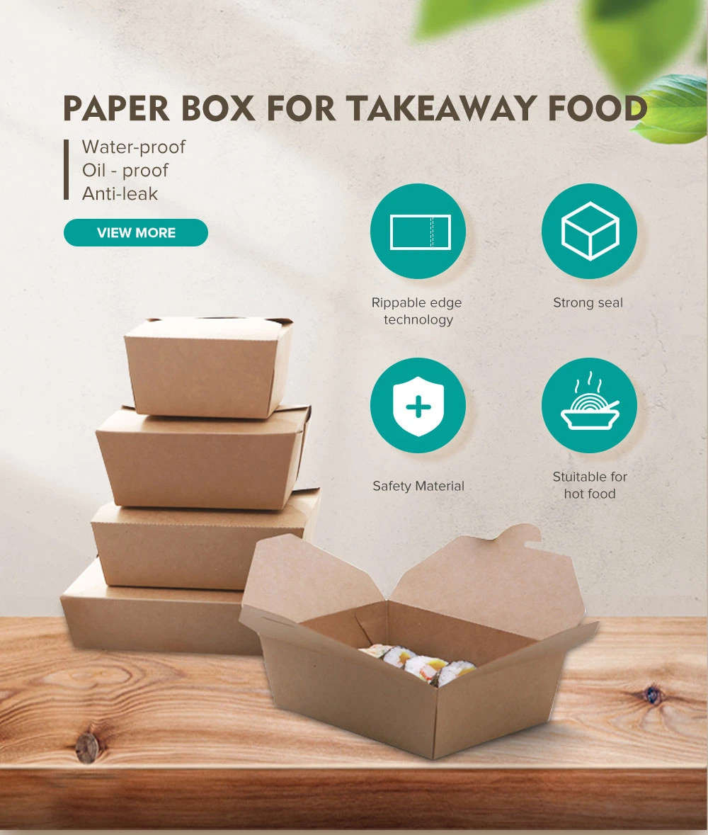 Disposable Fast Food/Sandwich Take Away Box/Take Away Kraft Paper Box