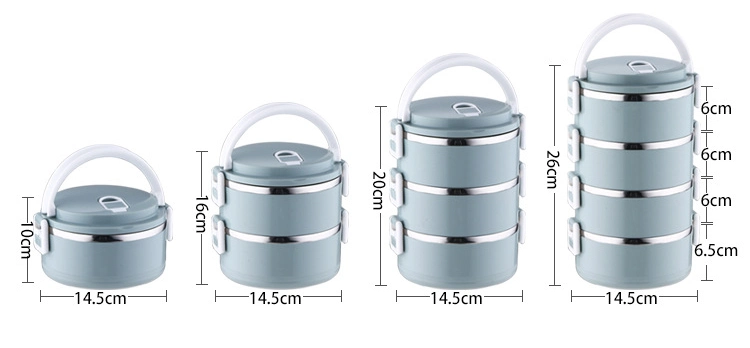 Stackable Stainless Steel Thermal Food Container Bento Lunch Box