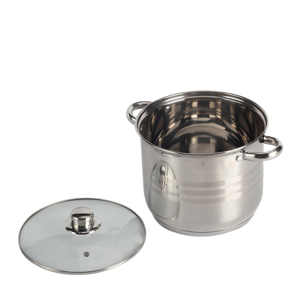 Glass Lid Cookware Stainless Steel Soup Pot Made of Food Grade Nickel Free Stainless Steel Stock Pot