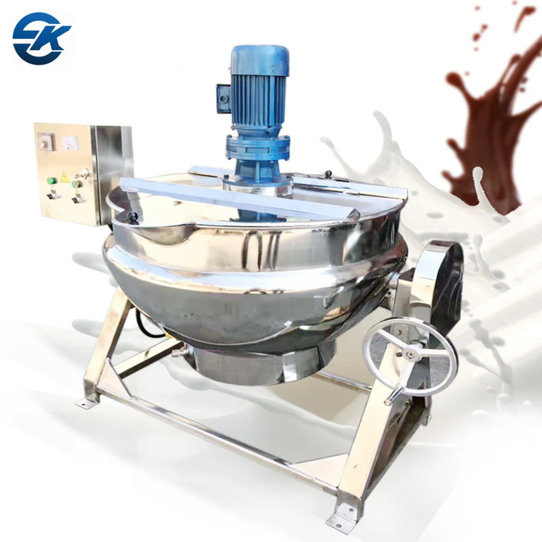 Stainless Steel Tiltable Industrial Steam Automatic Planetary Stirring Jacketed Pot with Mixer