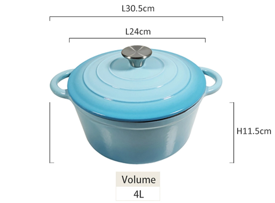 High Quality OEM Design Cast Iron Casserole/Non Stick Enamel Kitchen Ware/Soup Pot