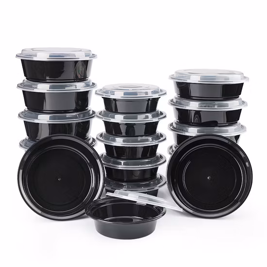 Nouveau bol à salade en plastique jetable allant au micro-ondes 450/700/1000 ml