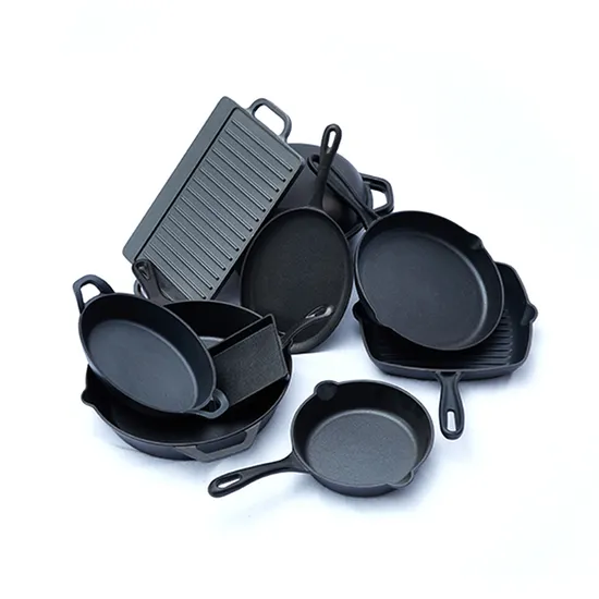 Ensembles de batterie de cuisine de camping en fonte 7PCS