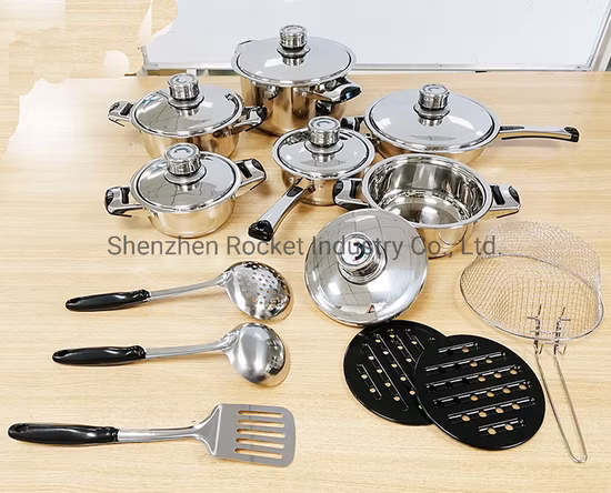 7 pièces en gros coréen marmite cuisine friteuse casserole ensemble de batterie de cuisine