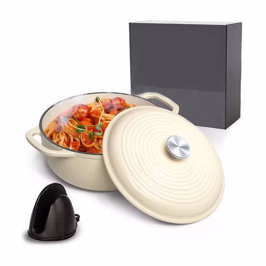 Stocks de haute qualité Ustensiles de cuisine Soupe Cuisson Casserole Émail Batterie de cuisine Set Pot de cuisine